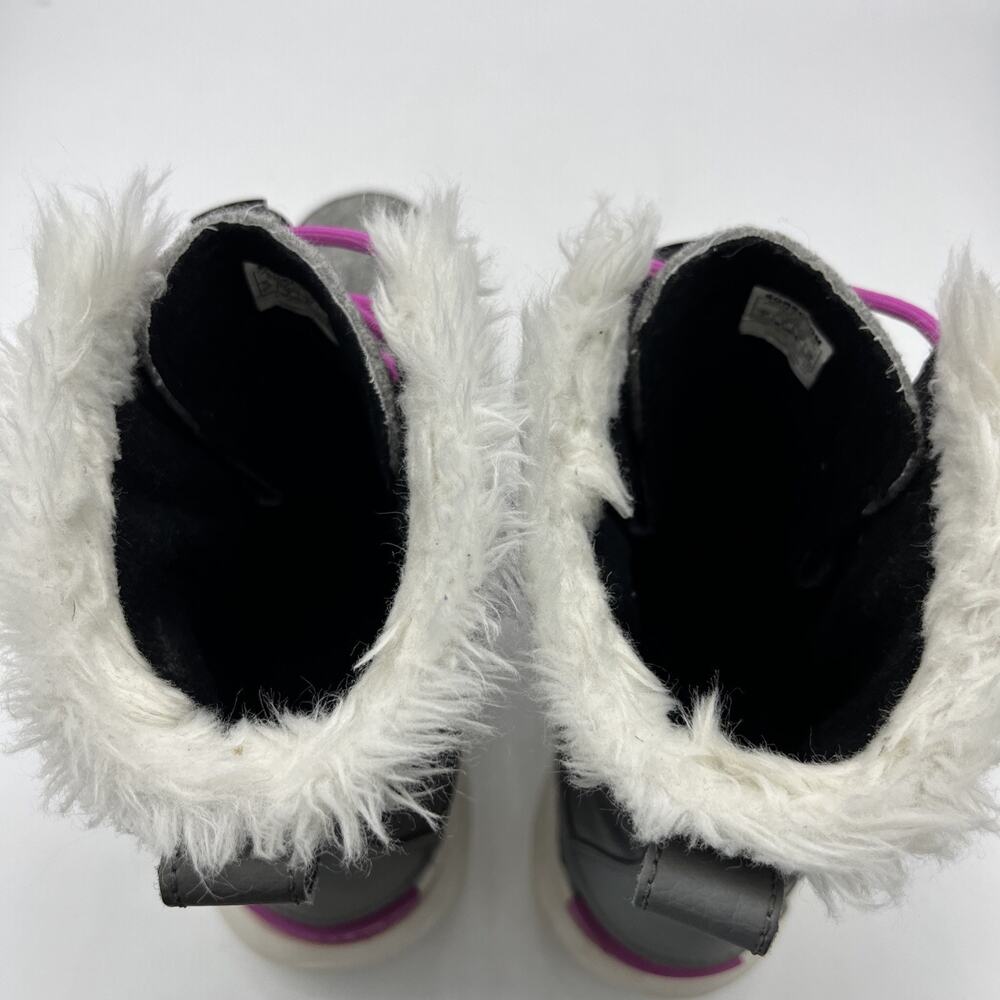Sorel Kids Quarry Grey/Bright Lavender Explorer Lace WP Boot US 5 - Picture 6 of 13